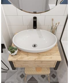 Купить 1MARKA Тумба GRUNGE LOFT 60П 1в.я Дуб Вотан (ц0000001580) по цене 16068 руб., в Санкт-Петебруге в интернет магазине 100-Систем, а также дургие товары 1MARKA из раздела Тумбы под раковину и Мебель для ванной комнаты