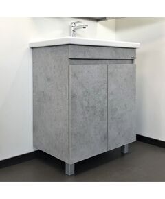 Купить Тумба-умывальник напольная Comforty Осло-70НД бетон светлый с раковиной COMO 70 (00-00006117) по цене 23430 руб., в Санкт-Петебруге в интернет магазине 100-Систем, а также дургие товары COMFORTY из раздела Тумбы с умывальником и Мебель для ванной комнаты