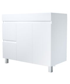Купить 1Marka Тумба Cube 100Н 2д 2я б/к Белый глянец (у79527) по цене 30462 руб., в Санкт-Петебруге в интернет магазине 100-Систем, а также дургие товары 1MARKA из раздела Тумбы под раковину и Мебель для ванной комнаты