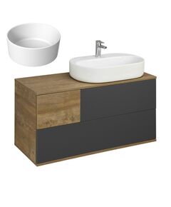 Купить Тумба с раковиной MILA 40 дуб/антрацит AQUATON Терра 1A2469K6TEKA0 (1a2469k6teka0) по цене 39788.9 руб., в Санкт-Петебруге в интернет магазине 100-Систем, а также дургие товары AQUATON из раздела Тумбы с умывальником и Мебель для ванной комнаты