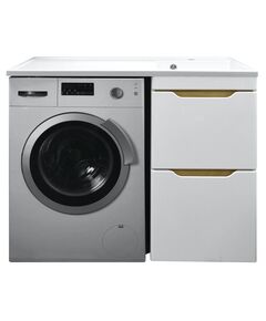 Купить Комплект тумба с раковиной AZARIO Magenta 110 правая под стиральную машину (46) белая (cs00079140) по цене 31828.5 руб., в Санкт-Петебруге в интернет магазине 100-Систем, а также дургие товары Azario из раздела Тумбы с умывальником и Мебель для ванной комнаты