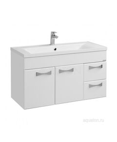 Купить Тумба с раковиной Айрис М 100 белая AQUATON Диор 1A1677K3DR010 (1a1677k3dr010) по цене 37059.4 руб., в Санкт-Петебруге в интернет магазине 100-Систем, а также дургие товары AQUATON из раздела Тумбы с умывальником и Мебель для ванной комнаты