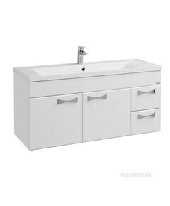 Купить Тумба с раковиной Айрис М 120 белая AQUATON Диор 1A1106K3DR010 (1a1106k3dr010) по цене 42209.4 руб., в Санкт-Петебруге в интернет магазине 100-Систем, а также дургие товары AQUATON из раздела Тумбы с умывальником и Мебель для ванной комнаты