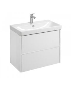 Купить Тумба с раковиной Акватон Сканди, 1A2830K0SD010, 80 см, подвесная, цвет белый матовый/белый глянец (1a2830k0sd010) по цене 23360.4 руб., в Санкт-Петебруге в интернет магазине 100-Систем, а также дургие товары AQUATON из раздела Тумбы с умывальником и Мебель для ванной комнаты