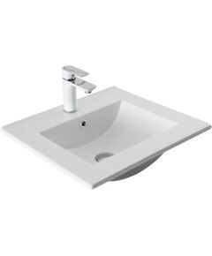 Купить Раковина Aquanet Flat 50 белая (303190) по цене 8230 руб., в Санкт-Петебруге в интернет магазине 100-Систем, а также дургие товары AQUANET из раздела Встраиваемые раковины и Раковины и пьедесталы