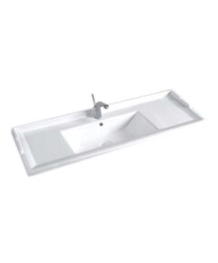 Купить Раковина CeramaLux 120 NY J840 - 120 Белая (NYJ840-120) по цене 21500 руб., в Санкт-Петебруге в интернет магазине 100-Систем, а также дургие товары CeramaLux из раздела Встраиваемые раковины и Раковины и пьедесталы