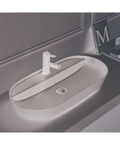 Купить Раковина-чаша CeramaLux 80 78325MDH Серая матовая (78325mdh) по цене 32200 руб., в Санкт-Петебруге в интернет магазине 100-Систем, а также дургие товары CeramaLux из раздела Накладные раковины и Раковины и пьедесталы