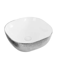 Купить Раковина-чаша CeramaLux 42 D1301H021 Белая Серебро (D1301H021) по цене 7300 руб., в Санкт-Петебруге в интернет магазине 100-Систем, а также дургие товары CeramaLux из раздела Накладные раковины и Раковины и пьедесталы