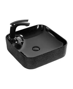 Купить Раковина-чаша CeramaLux 43 D1305H004 Черная (D1305H004) по цене 7300 руб., в Санкт-Петебруге в интернет магазине 100-Систем, а также дургие товары CeramaLux из раздела Накладные раковины и Раковины и пьедесталы