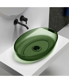 Купить Раковина накладная прозрачная ABBER Kristall AT2801Emerald зеленая (at2801emerald) по цене 34000 руб., в Санкт-Петебруге в интернет магазине 100-Систем, а также дургие товары ABBER из раздела Накладные раковины и Раковины и пьедесталы