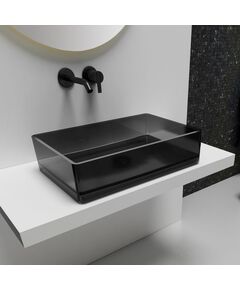 Купить Раковина накладная прозрачная ABBER Kristall AT2803Onyx (at2803onyx) по цене 42500 руб., в Санкт-Петебруге в интернет магазине 100-Систем, а также дургие товары ABBER из раздела Накладные раковины и Раковины и пьедесталы