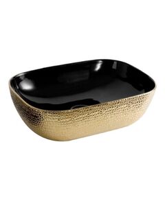 Купить Раковина-чаша CeramaLux 46 D1333H022 Черная Золотая (d1333h022) по цене 7300 руб., в Санкт-Петебруге в интернет магазине 100-Систем, а также дургие товары CeramaLux из раздела Накладные раковины и Раковины и пьедесталы