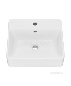Купить Раковина Aquaton Geometry 450х400 белая WQ8A37000000004 (WQ8A37000000004) по цене 6928.78 руб., в Санкт-Петебруге в интернет магазине 100-Систем, а также дургие товары AQUATON из раздела Накладные раковины и Раковины и пьедесталы