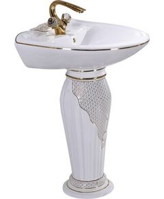 Купить Раковина CeramaLux Lux Classic 54 J-766 Белая (j-766) по цене 47513.7 руб., в Санкт-Петебруге в интернет магазине 100-Систем, а также дургие товары CeramaLux из раздела Напольные раковины и Раковины и пьедесталы