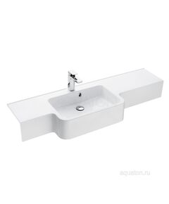 Купить Раковина AQUATON Hotel B 129 левая белая 1A709831PI01L (1a709831pi01l) по цене 33876.7 руб., в Санкт-Петебруге в интернет магазине 100-Систем, а также дургие товары AQUATON из раздела Подвесные раковины и Раковины и пьедесталы