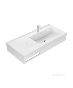 Купить Раковина AQUATON Квадро Про 100 правая 1A733231QA01R (1a733231qa01r) по цене 28417.7 руб., в Санкт-Петебруге в интернет магазине 100-Систем, а также дургие товары AQUATON из раздела Подвесные раковины и Раковины и пьедесталы