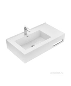 Купить Раковина AQUATON Квадро Про 80 левая 1A734431QA01L (1a734431qa01l) по цене 24606.7 руб., в Санкт-Петебруге в интернет магазине 100-Систем, а также дургие товары AQUATON из раздела Подвесные раковины и Раковины и пьедесталы