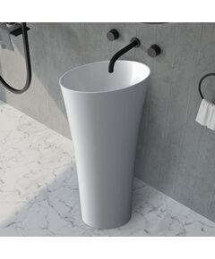 Купить Отдельностоящая раковина Размер: 50x50x90 см Цвет: белый матовый Материал: искусственный камень (as2509) по цене 80750 руб., в Санкт-Петебруге в интернет магазине 100-Систем, а также дургие товары ABBER из раздела Напольные раковины и Раковины и пьедесталы
