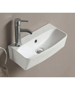 Купить Раковина CeramaLux 46 9055 Белая (9055) по цене 8400 руб., в Санкт-Петебруге в интернет магазине 100-Систем, а также дургие товары CeramaLux из раздела Подвесные раковины и Раковины и пьедесталы