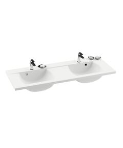 Купить Двойная раковина Ravak Classic 1300 Белая (xjd01113000) по цене 36320 руб., в Санкт-Петебруге в интернет магазине 100-Систем, а также дургие товары RAVAK из раздела Подвесные раковины и Раковины и пьедесталы