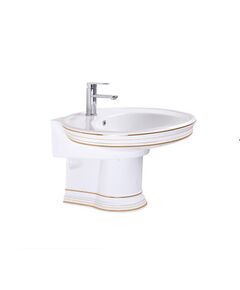 Купить Раковина CeramaLux Lux Classic 75 4290 Белая (4290) по цене 38998.7 руб., в Санкт-Петебруге в интернет магазине 100-Систем, а также дургие товары CeramaLux из раздела Подвесные раковины и Раковины и пьедесталы