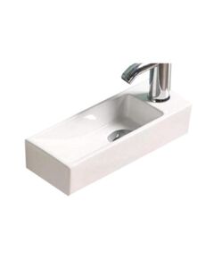 Купить Раковина CeramaLux 38 9048 L белая (9048FL) по цене 8400 руб., в Санкт-Петебруге в интернет магазине 100-Систем, а также дургие товары CeramaLux из раздела Подвесные раковины и Раковины и пьедесталы