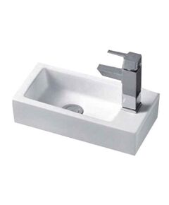 Купить Раковина CeramaLux 36 9272 L белая (9272L) по цене 7800 руб., в Санкт-Петебруге в интернет магазине 100-Систем, а также дургие товары CeramaLux из раздела Подвесные раковины и Раковины и пьедесталы