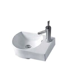 Купить Раковина CeramaLux 41 9273L L белая (9273l) по цене 7300 руб., в Санкт-Петебруге в интернет магазине 100-Систем, а также дургие товары CeramaLux из раздела Подвесные раковины и Раковины и пьедесталы