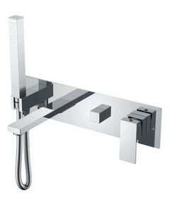 Купить Смеситель для ванны встроенный Qubic Chrome (474-2-cr) по цене 36250 руб., в Санкт-Петебруге в интернет магазине 100-Систем, а также дургие товары BOHEME из раздела Встраиваемые настенные смесители для ванны и душа и Смесители для ванны и душа