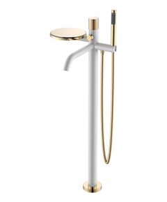Купить Смеситель напольный STICK WHITE TOUCH GOLD (129-WG.2) по цене 65542 руб., в Санкт-Петебруге в интернет магазине 100-Систем, а также дургие товары BOHEME из раздела Напольные смесители для ванны, раковины и Смесители для ванны и душа