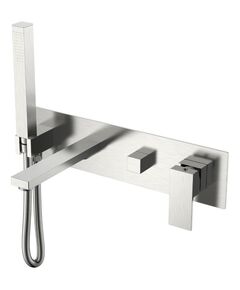 Купить Смеситель для ванны встроенный Qubic Brushed Nickel (474-2-nb) по цене 39896 руб., в Санкт-Петебруге в интернет магазине 100-Систем, а также дургие товары BOHEME из раздела Встраиваемые настенные смесители для ванны и душа и Смесители для ванны и душа
