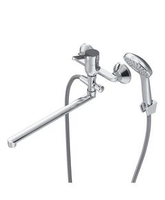 Купить F85B90100 X-Joy S, смеситель д/ванны/душа, излив 350 мм, душевой набор, хром, шт (f85b90100) по цене 8690 руб., в Санкт-Петебруге в интернет магазине 100-Систем, а также дургие товары AM.PM из раздела Смесители с длинным изливом и Смесители для ванны и душа