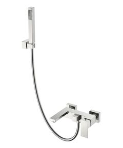 Купить Смеситель для ванны с душем Qubic Brushed Nickel (473-nb) по цене 36683 руб., в Санкт-Петебруге в интернет магазине 100-Систем, а также дургие товары BOHEME из раздела Смесители с коротким изливом и Смесители для ванны и душа