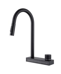 Купить Смеситель ABBER Wasser Kreis AF8114B для кухни с выдвижной лейкой, черный матовый (AF8114B) по цене 35000 руб., в Санкт-Петебруге в интернет магазине 100-Систем, а также дургие товары ABBER из раздела Рычажные смесители и Смесители для кухни