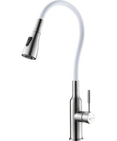 Купить Смеситель Lemark Expert LM5082S-White для кухни с гибким изливом (lm5082s-white) по цене 13880 руб., в Санкт-Петебруге в интернет магазине 100-Систем, а также дургие товары LEMARK из раздела Рычажные смесители и Смесители для кухни
