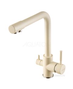Купить Смеситель AQUATON Руан фильтр шампань 1AX004FCXX290 (1ax004fcxx290) по цене 12555.7 руб., в Санкт-Петебруге в интернет магазине 100-Систем, а также дургие товары AQUATON из раздела Смесители с подключением фильтра и Смесители для кухни