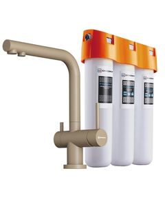 Купить Комплект Nagano-P + Pure drop Lite (карамель) (4217.8028p) по цене 33988 руб., в Санкт-Петебруге в интернет магазине 100-Систем, а также дургие товары Omoikiri из раздела Смесители с подключением фильтра и Смесители для кухни