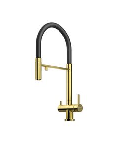 Купить Кухонный смеситель Omoikiri Kanto-PVD-LG (4994014) по цене 39888 руб., в Санкт-Петебруге в интернет магазине 100-Систем, а также дургие товары Omoikiri из раздела Смесители с подключением фильтра и Смесители для кухни
