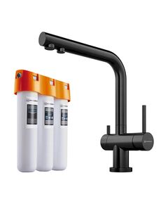 Купить Комплект смеситель+фильтр Nagano-GM + Pure drop Lite (4179.8028) по цене 33988 руб., в Санкт-Петебруге в интернет магазине 100-Систем, а также дургие товары Omoikiri из раздела Смесители с подключением фильтра и Смесители для кухни