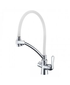 Купить Смеситель Lemark Comfort LM3070C-White для кухни  с подключением к фильтру с питьевой водой (lm3070c-white) по цене 11330 руб., в Санкт-Петебруге в интернет магазине 100-Систем, а также дургие товары LEMARK из раздела Смесители с подключением фильтра и Смесители для кухни