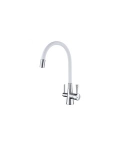 Купить Смеситель Lemark Comfort LM3075C-White для кухни  с подключением к фильтру с питьевой водой (lm3075c-white) по цене 16730 руб., в Санкт-Петебруге в интернет магазине 100-Систем, а также дургие товары LEMARK из раздела Смесители с подключением фильтра и Смесители для кухни