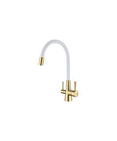 Купить Смеситель Lemark Comfort LM3075G-White для кухни  с подключением к фильтру с питьевой водой (lm3075g-white) по цене 16940 руб., в Санкт-Петебруге в интернет магазине 100-Систем, а также дургие товары LEMARK из раздела Смесители с подключением фильтра и Смесители для кухни