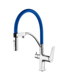 Купить Смеситель Lemark Comfort LM3074C-Blue для кухни с подключением к фильтру с питьевой водой (lm3074c-blue) по цене 9160 руб., в Санкт-Петебруге в интернет магазине 100-Систем, а также дургие товары LEMARK из раздела Смесители с подключением фильтра и Смесители для кухни