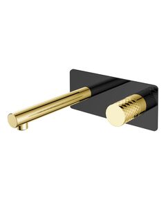 Купить Смеситель STICK из стены BLACK DIAMOND GOLD (125-bg) по цене 24048 руб., в Санкт-Петебруге в интернет магазине 100-Систем, а также дургие товары BOHEME из раздела Встраиваемые настенные смесители для раковины и Смесители для раковины