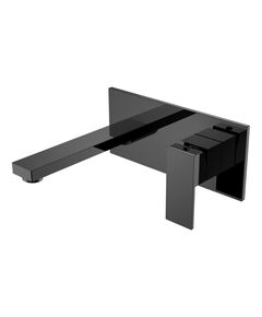 Купить Смеситель для умывальника из стены Qubic Shinny Gun Metal (475-sgm) по цене 31618 руб., в Санкт-Петебруге в интернет магазине 100-Систем, а также дургие товары BOHEME из раздела Встраиваемые настенные смесители для раковины и Смесители для раковины