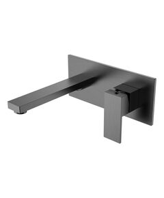 Купить Смеситель для умывальника из стены Qubic Matt Gun Metal (475-gm) по цене 31618 руб., в Санкт-Петебруге в интернет магазине 100-Систем, а также дургие товары BOHEME из раздела Встраиваемые настенные смесители для раковины и Смесители для раковины