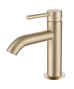 Купить Смеситель ABBER Wasser Kreis AF8110G для раковины, золото матовое (af8110g) по цене 16800 руб., в Санкт-Петебруге в интернет магазине 100-Систем, а также дургие товары ABBER из раздела Рычажные смесители и Смесители для раковины