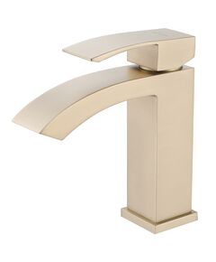 Купить Смеситель ABBER Wasserfall AF8610G для раковины, золото матовое (af8610g) по цене 18800 руб., в Санкт-Петебруге в интернет магазине 100-Систем, а также дургие товары ABBER из раздела Рычажные смесители и Смесители для раковины