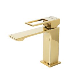 Купить LUCE Смеситель для раковины с донным клапаном, золото (luc-lvm-oro) по цене 14200 руб., в Санкт-Петебруге в интернет магазине 100-Систем, а также дургие товары BelBagno из раздела Рычажные смесители и Смесители для раковины