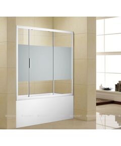 Купить Шторка для ванны Aquanet Practic AE10-B-165H150U-CP 165, прозрачное стекло/шелкография (273602) по цене 30980 руб., в Санкт-Петебруге в интернет магазине 100-Систем, а также дургие товары AQUANET из раздела Стеклянные шторки для ванн и Сантехника